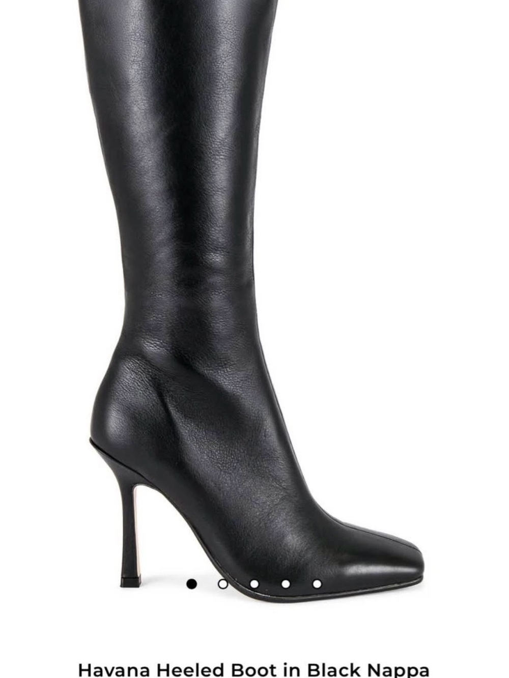 Tony Bianco Black Nappa Knee-High Heeled Boot